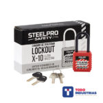 Caja X5Und Llave Maestra - Candado Grillete Nylon Color Rojo