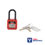 Candado Grillete Corto Nylon Rojo