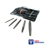 Juego de extractor “cola de cochino” para tornillos, 5 piezas