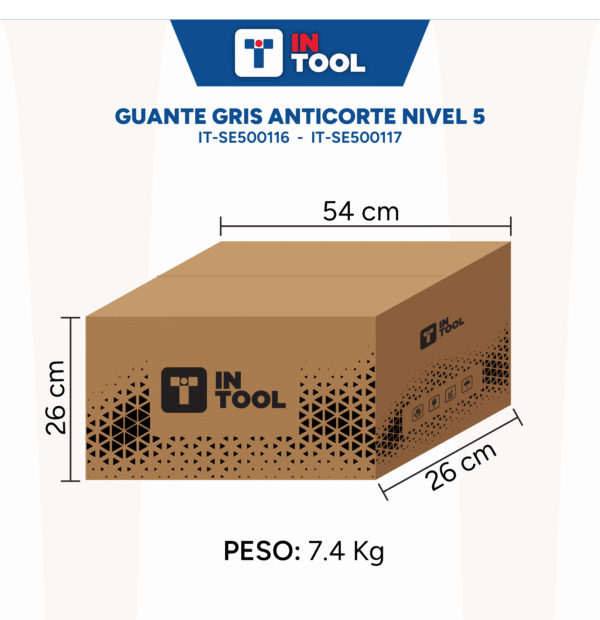 Guante Anticorte Nivel 5 Gris – Caja x120 unidades - Image 2