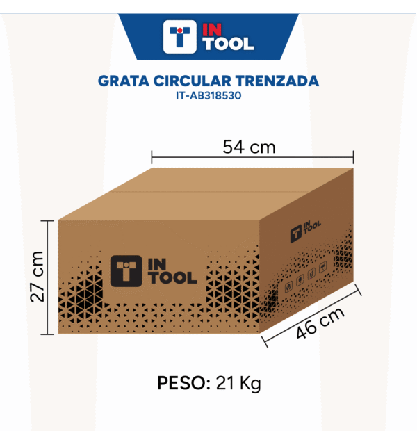 Caja x60 Grata Circular Trenzada 115mm - Image 2