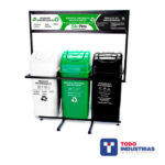 Punto Ecologico 35 Lt Blanco - Verde - Negro